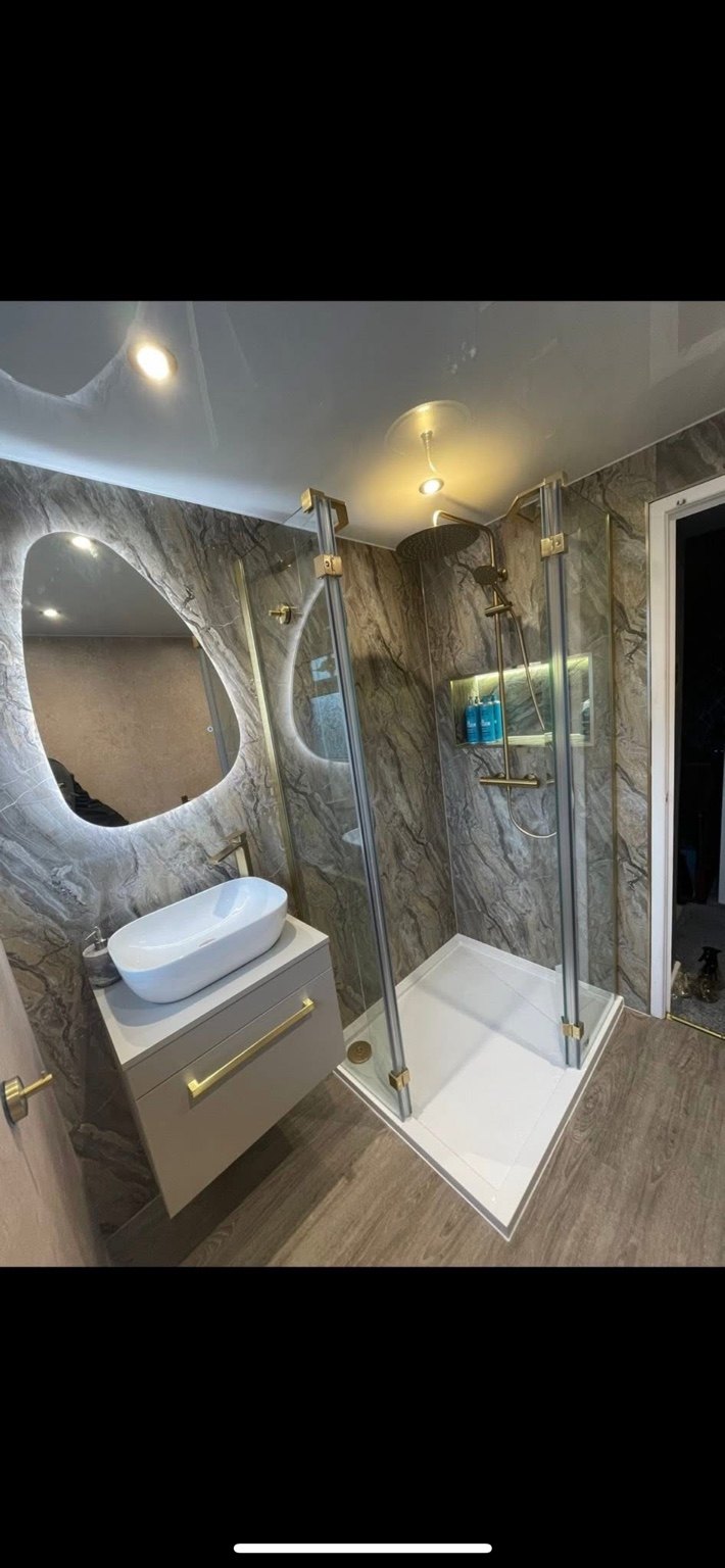 Completed luxury shower bathroom