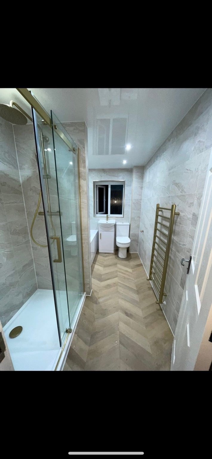 Completed bathroom renovation